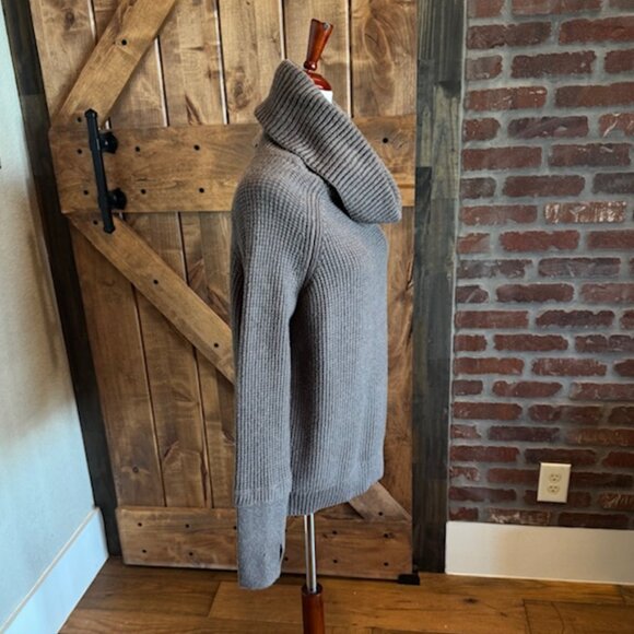 Market & Spruce Waffle Stitch Cowl Neck Sweater – Brown, Size Medium, NWT - Picture 4 of 9